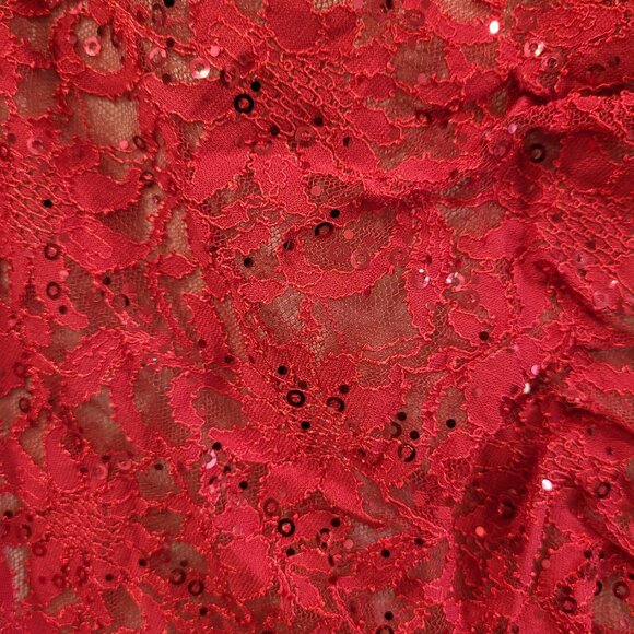 Galina Signature Allover Lace Corset Sheath with Side Slit Size 18 - Picture 6 of 6